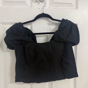 NWT - LOFT Crepe Structured off the shoulders  Crop Top